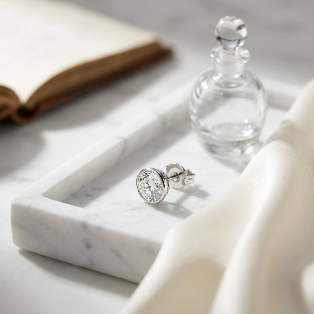 14k Yellow Gold 8-prong Round Brilliant Diamond Stud Earrings (1 Ct. T.w., Si1-si2 Clarity, H-i Color) — atelier still life