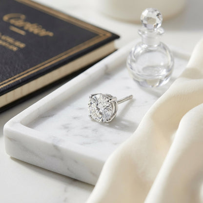 14k Yellow Gold 8-prong Round Brilliant Diamond Stud Earrings (1.06 Ct. T.w., Vs1-vs2 Clarity, H-i Color) — atelier still life
