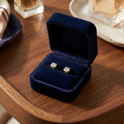 14k Yellow Gold 8-Prong Round Brilliant Diamond Stud Earrings (1.06 Ct. T.w., Vs1-Vs2 Clarity, H-I Color) — velvet box