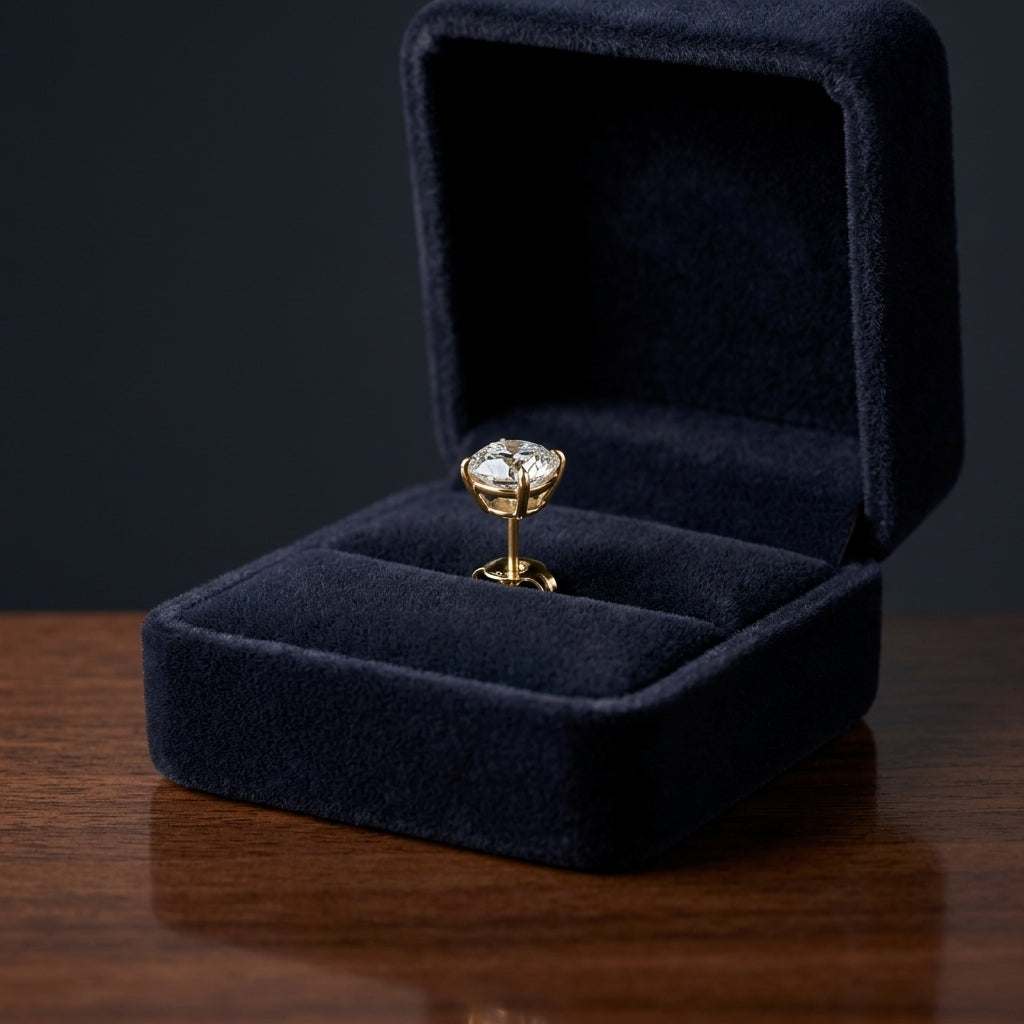 14k Yellow Gold 8-prong Round Brilliant Diamond Stud Earrings (1.47 Ct. T.w., Si1-si2 Clarity, H-i Color) — gift presentation
