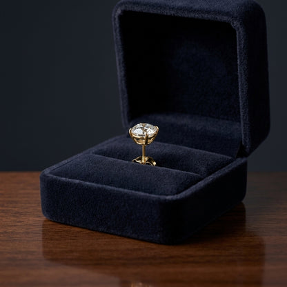 14k Yellow Gold 8-prong Round Brilliant Diamond Stud Earrings (1.47 Ct. T.w., Si1-si2 Clarity, H-i Color) — gift presentation
