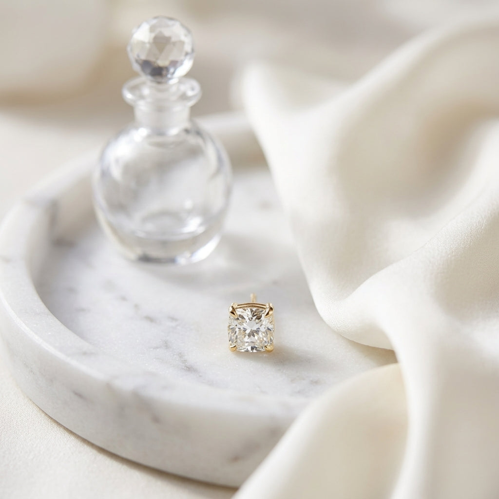 14k Yellow Gold 8-prong Round Brilliant Diamond Stud Earrings (1.48 Ct. T.w., Vs1-vs2 Clarity, H-i Color) — atelier still life