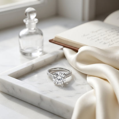 14k Yellow Gold 8-prong Round Brilliant Diamond Stud Earrings (2.09 Ct. T.w., Si1-si2 Clarity, H-i Color) — atelier still life