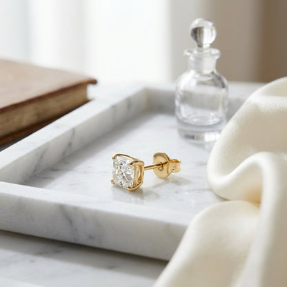 14k Yellow Gold 8-prong Round Brilliant Diamond Stud Earrings (2.09 Ct. T.w., Vs1-vs2 Clarity, H-i Color) — atelier still life