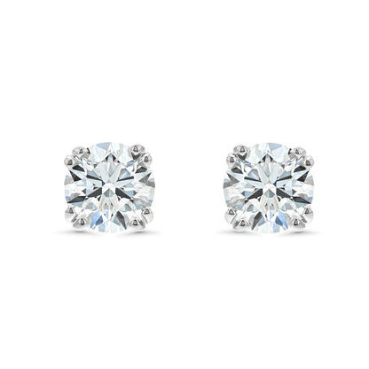 18k White Gold 8-prong Round Brilliant Diamond Stud Earrings (0.75 Ct. T.w., Vs1-vs2 Clarity, F-g Color)