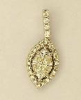 Marquise Cluster Pendant In 14k White Gold