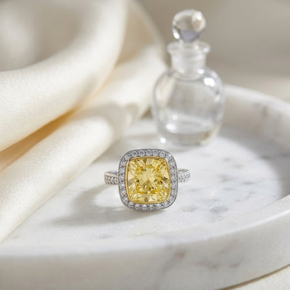 Prong Set Fancy Very Light Yellow Diamond Engagement Ring In Platinum — atelier still life