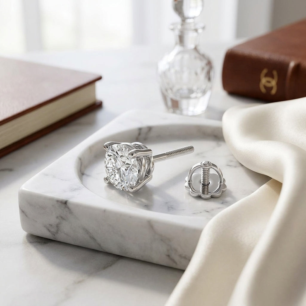 Platinum & Diamond Earring — atelier still life