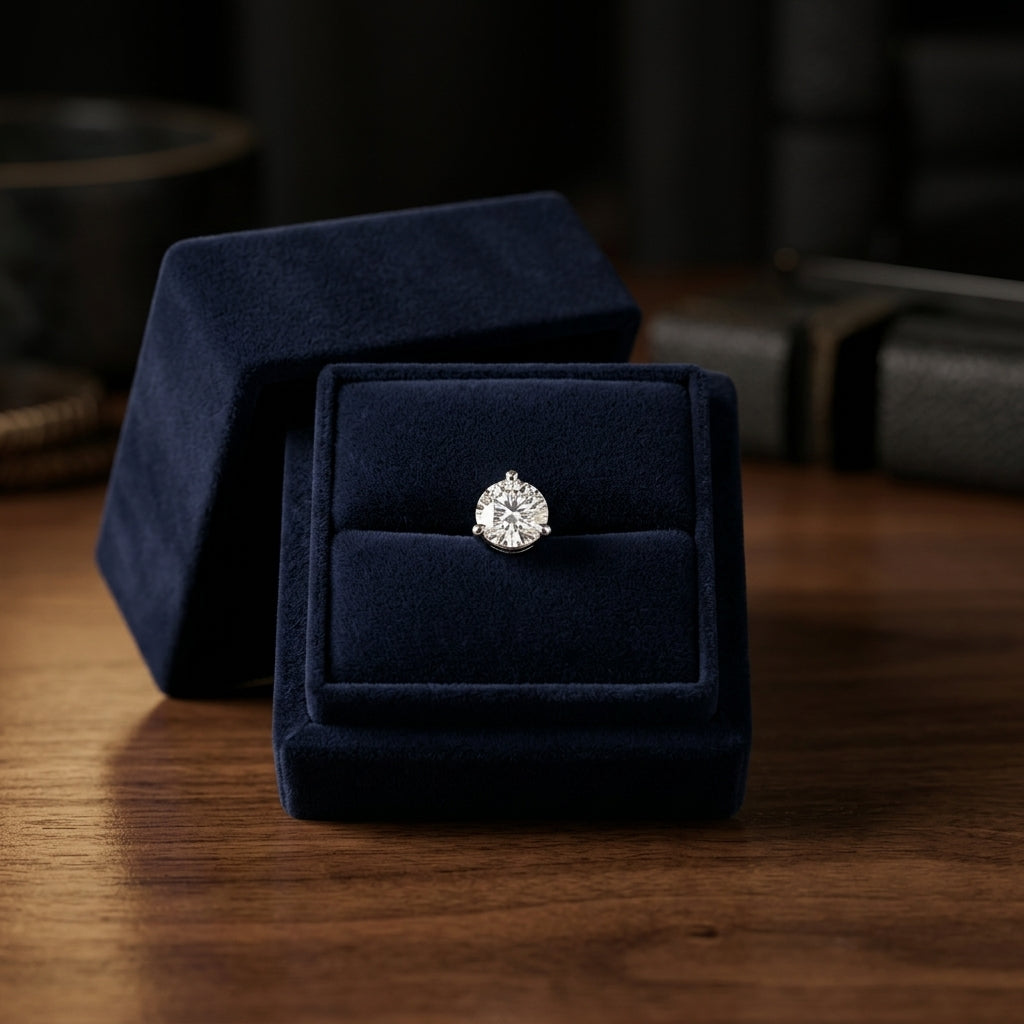 Platinum & Diamond 1/2ctw Earrings — gift presentation