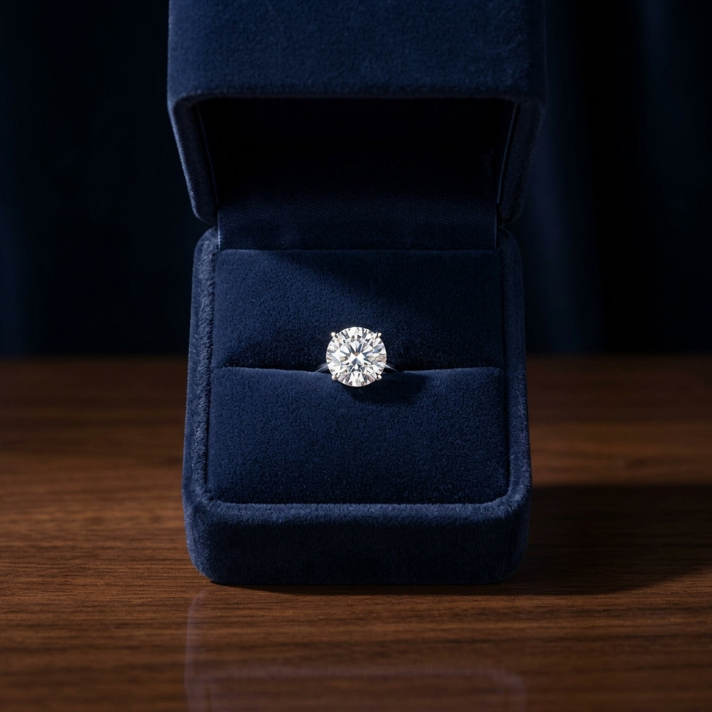 Platinum 3-prong Round Brilliant Diamond Stud Earrings (0.75 Ct. T.w., Vs1-vs2 Clarity, F-g Color) — gift presentation