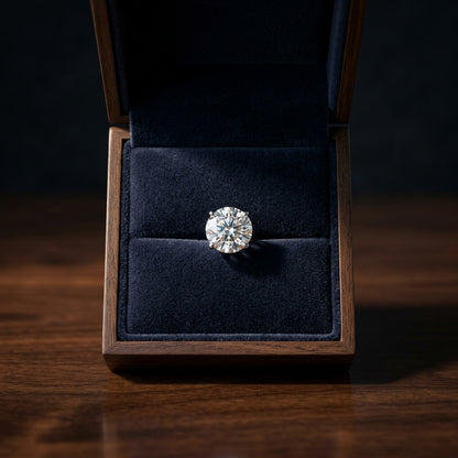 Platinum 3-prong Round Brilliant Diamond Stud Earrings (1 Ct. T.w., Si1-si2 Clarity, J-k Color) — gift presentation
