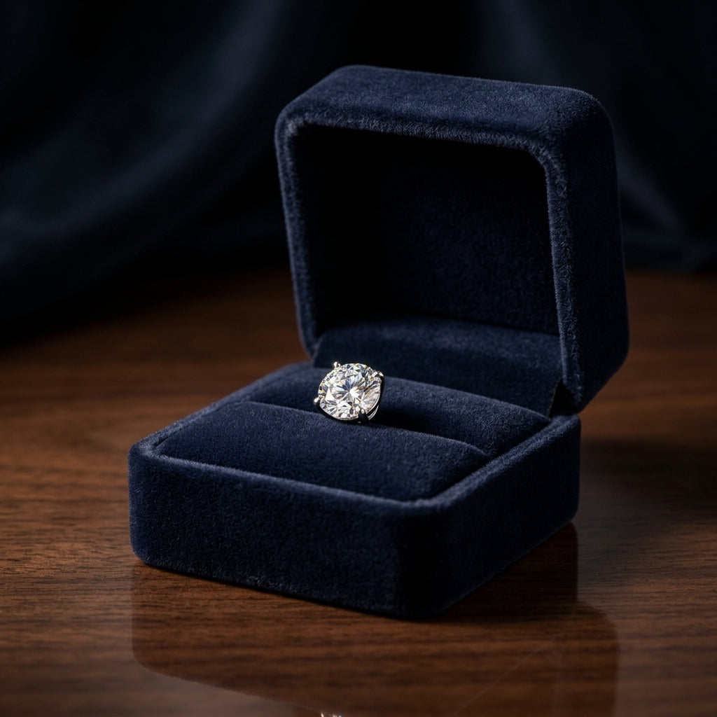 Platinum 3-prong Round Brilliant Diamond Stud Earrings (2.09 Ct. T.w., Vs1-vs2 Clarity, H-i Color) — gift presentation