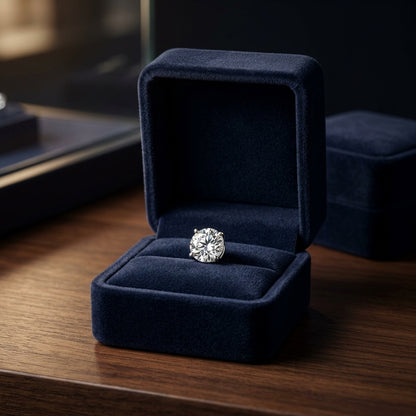 Platinum 4-prong Round Brilliant Diamond Stud Earrings (0.75 Ct. T.w., Vs1-vs2 Clarity, F-g Color) — gift presentation