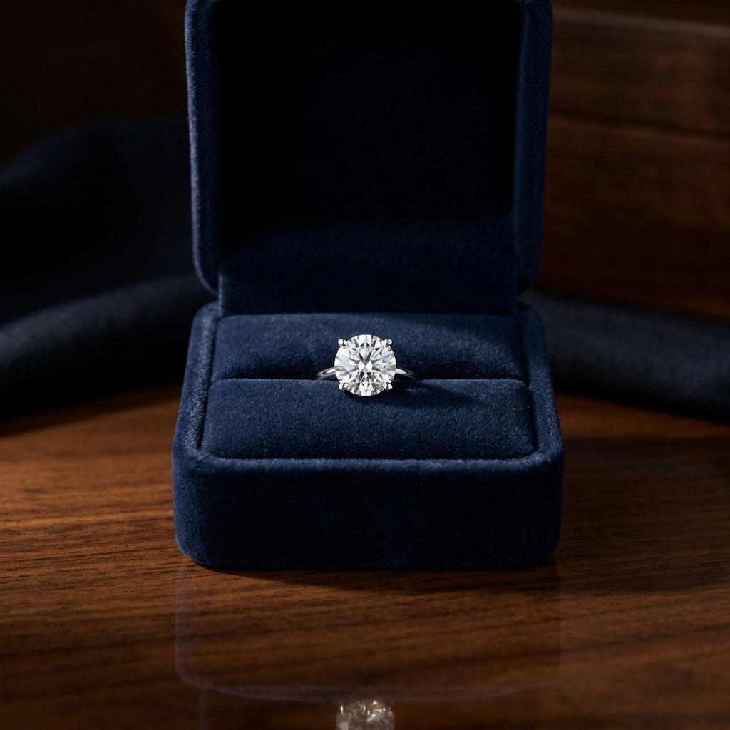 Platinum 4-prong Round Brilliant Diamond Stud Earrings (0.75 Ct. T.w., Vs1-vs2 Clarity, H-i Color) — gift presentation