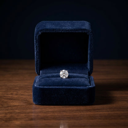 Platinum 4-prong Round Brilliant Diamond Stud Earrings (1 Ct. T.w., Si1-si2 Clarity, J-k Color) — gift presentation