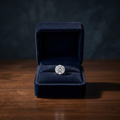 Platinum 4-prong Round Brilliant Diamond Stud Earrings (1.47 Ct. T.w., Si1-si2 Clarity, H-i Color) — gift presentation