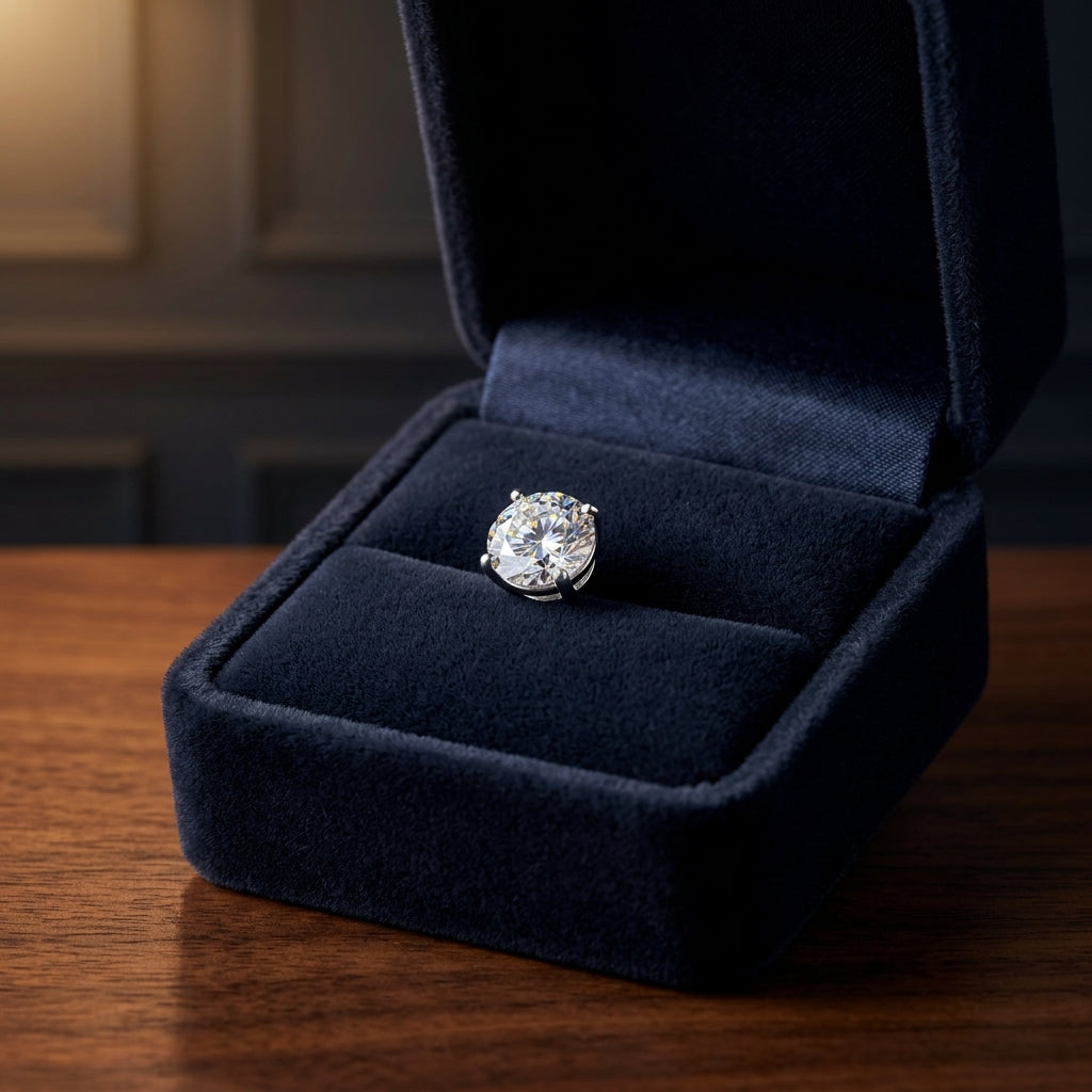 Platinum Bezel Set Round Brilliant Diamond Stud Earrings (1 Ct. T.w., Si1-si2 Clarity, J-k Color) — gift presentation