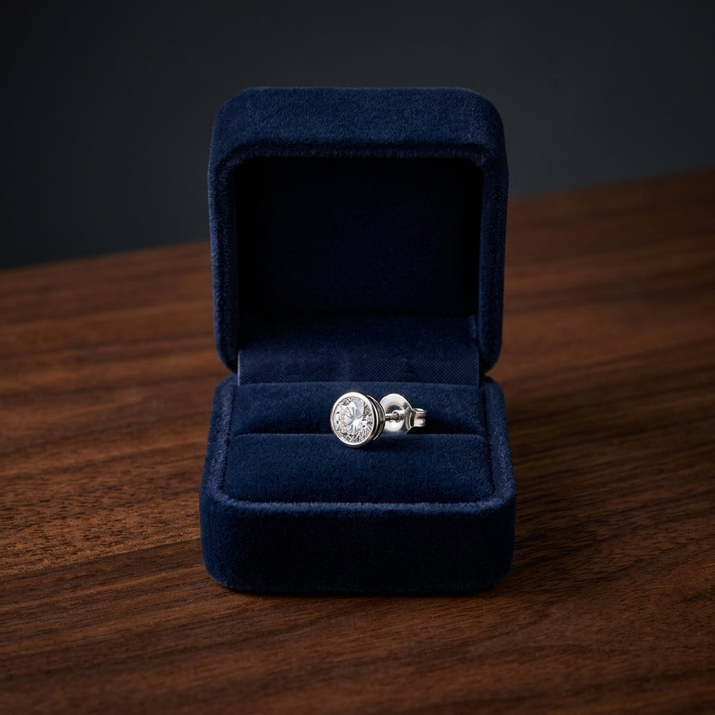 Platinum Bezel Set Round Brilliant Diamond Stud Earrings (1.48 Ct. T.w., Vs1-vs2 Clarity, H-i Color) — gift presentation