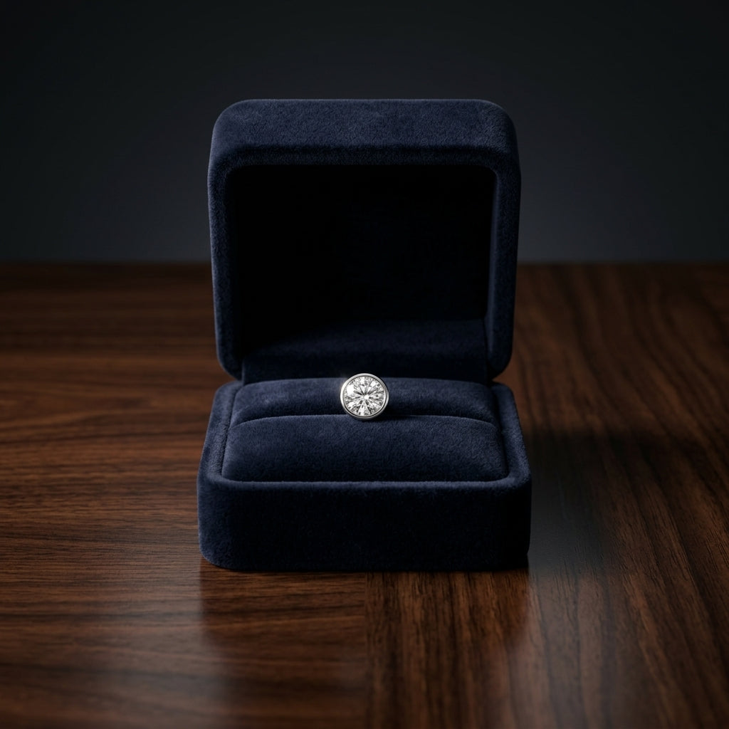 Platinum Bezel Set Round Brilliant Diamond Stud Earrings (2.09 Ct. T.w., Vs1-vs2 Clarity, H-i Color) — gift presentation