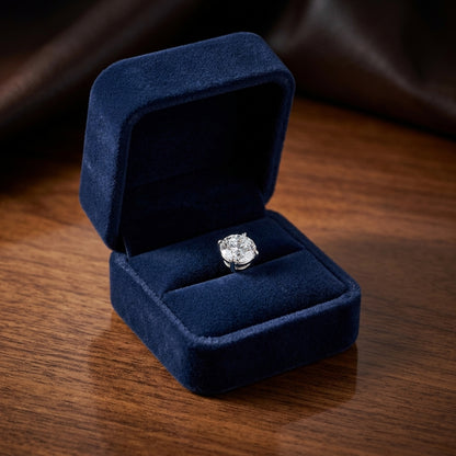 Platinum 8-prong Round Brilliant Diamond Stud Earrings (0.75 Ct. T.w., Si1-si2 Clarity, H-i Color) — gift presentation