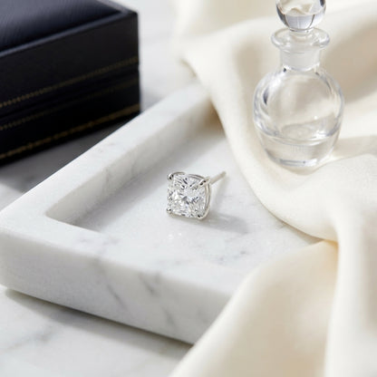 Platinum 8-prong Round Brilliant Diamond Stud Earrings (0.75 Ct. T.w., Si1-si2 Clarity, J-k Color) — atelier still life