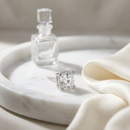 Platinum 8-prong Round Brilliant Diamond Stud Earrings (1 Ct. T.w., Si1-si2 Clarity, J-k Color) — atelier still life