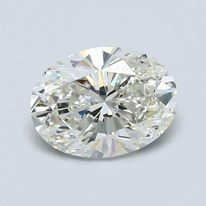 1.00 Carat Oval Diamond, K Color, VS1 Clarity, GIA Certified