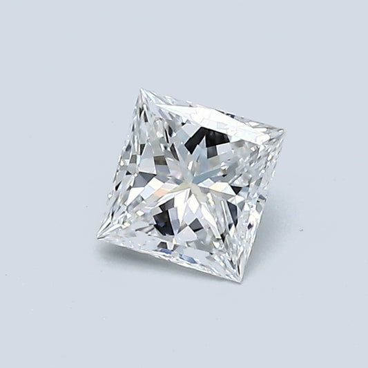 0.52 Carat Princess Diamond, D Color, VS1 Clarity, GIA Certified