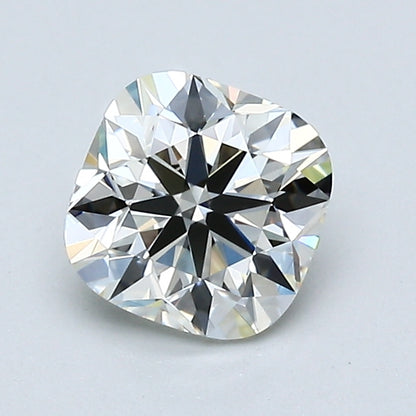 1.08 Carat Cushion Modified Brilliant Diamond, K Color, VVS2 Clarity, GIA Certified