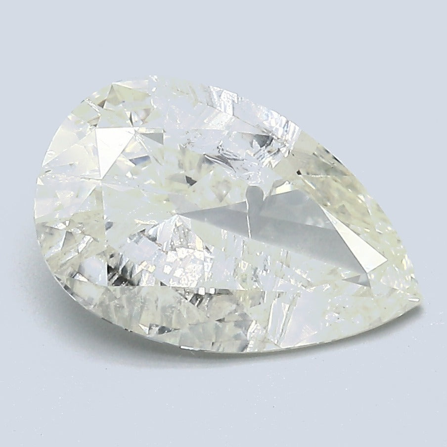 2.39 Carat Pear Diamond, N Color, I3 Clarity, GIA Certified