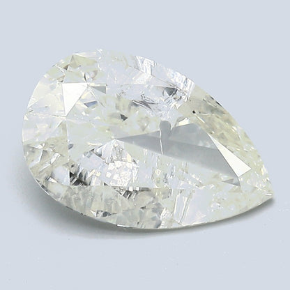 2.39 Carat Pear Diamond, N Color, I3 Clarity, GIA Certified