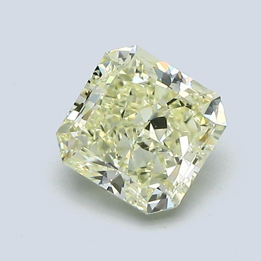 1.17 Carat Radiant Fancy Light Yellowish Yellow Diamond, VS2 Clarity, GIA Certified