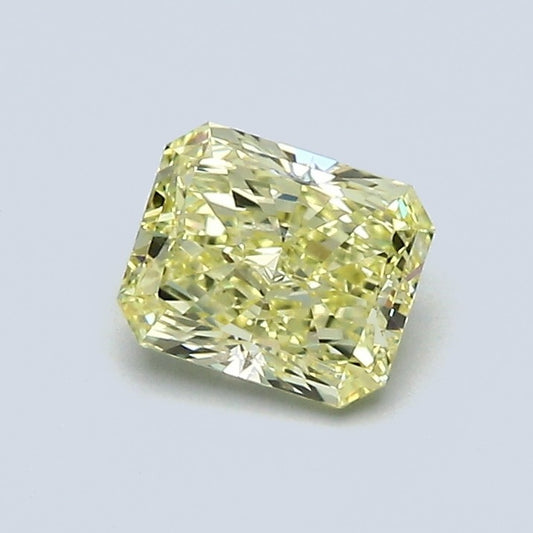 0.77 Carat Radiant Fancy Intense Yellowish Yellow Diamond, SI1 Clarity, GIA Certified