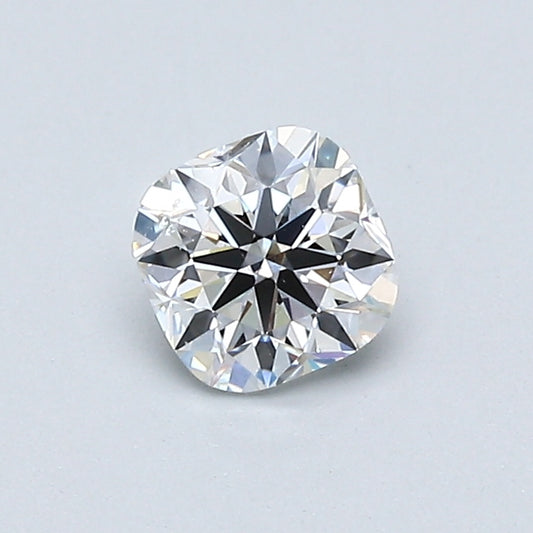 0.51 Carat Cushion Modified Brilliant Diamond, D Color, SI1 Clarity, GIA Certified
