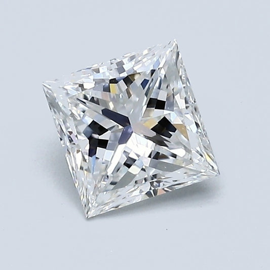 1.00 Carat Princess Diamond, E Color, VS1 Clarity, GIA Certified