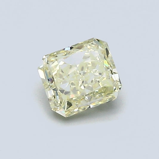 0.71 Carat Radiant Fancy Light Yellowish Yellow Diamond, VVS1 Clarity, GIA Certified