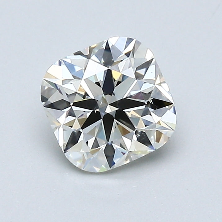 0.90 Carat Cushion Modified Brilliant Diamond, J Color, SI1 Clarity, GIA Certified