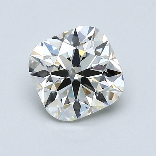 0.90 Carat Cushion Modified Brilliant Diamond, J Color, SI1 Clarity, GIA Certified