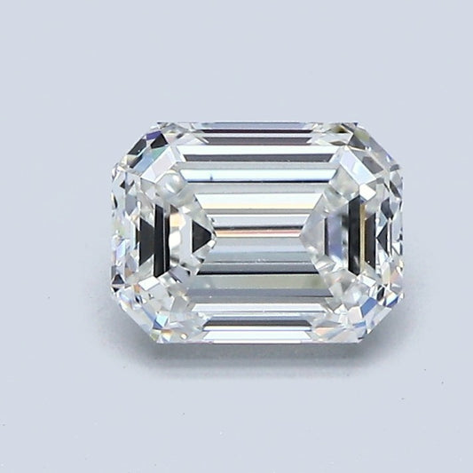 1.00 Carat Emerald Diamond, H Color, VS2 Clarity, GIA Certified