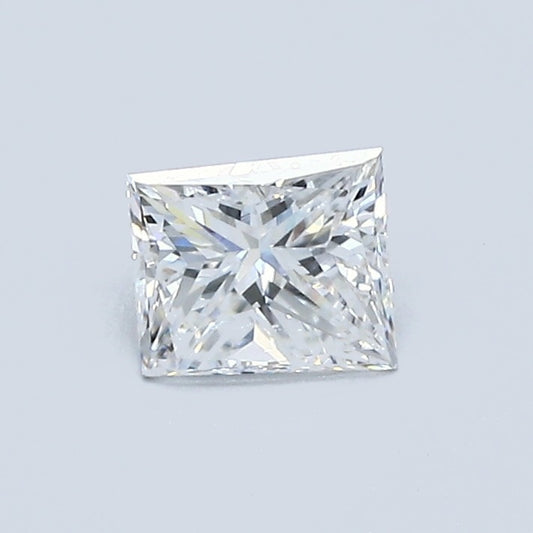 0.55 Carat Princess Diamond, E Color, VVS2 Clarity, GIA Certified