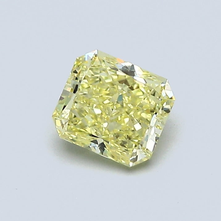 0.71 Carat Radiant Fancy Intense Yellowish Yellow Diamond, IF Clarity, GIA Certified