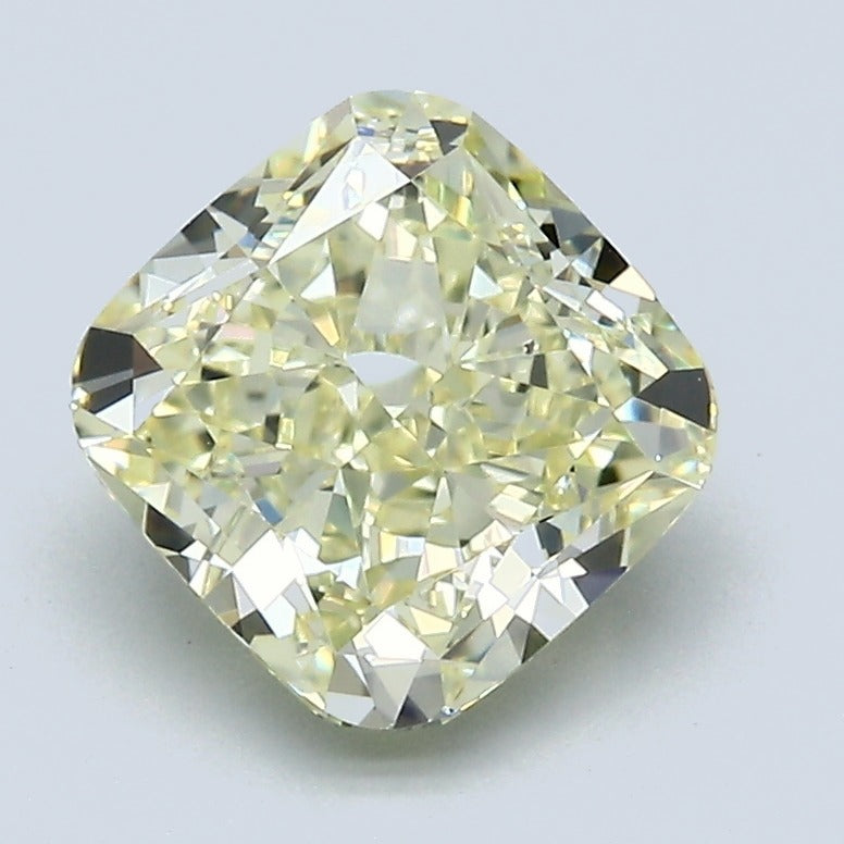 2.21 Carat Cushion Modified Brilliant Fancy Yellow Diamond, VS2 Clarity, GIA Certified