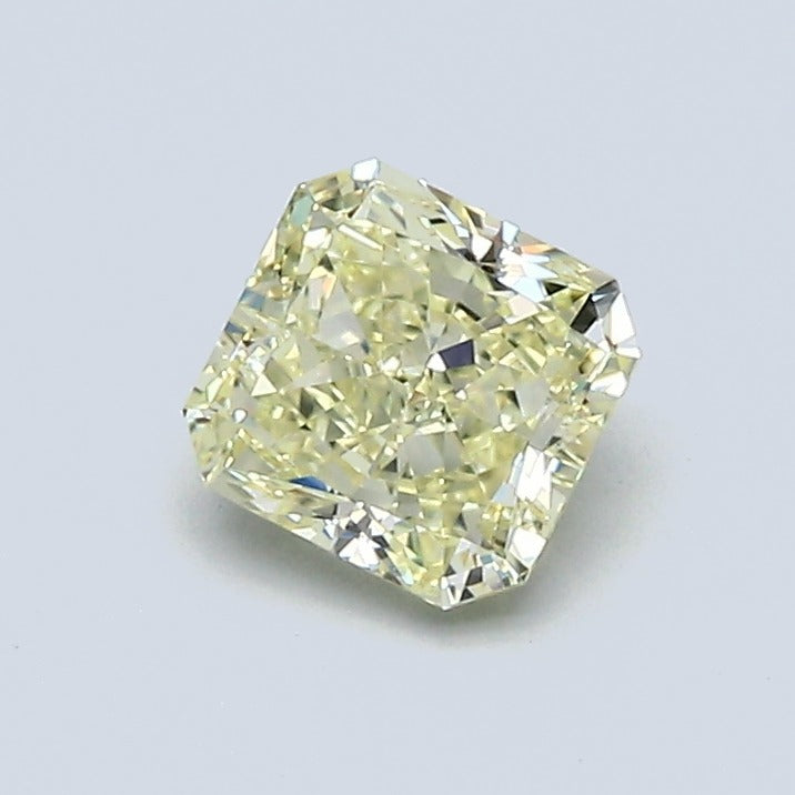 0.84 Carat Radiant Fancy Yellowish Yellow Diamond, VVS1 Clarity, GIA Certified