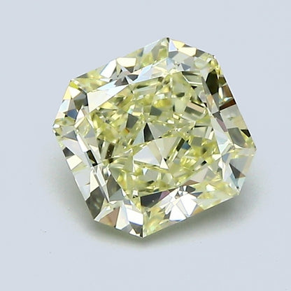1.37 Carat Radiant Fancy Yellowish Yellow Diamond, VS1 Clarity, GIA Certified