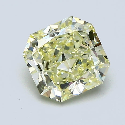 1.37 Carat Radiant Fancy Yellowish Yellow Diamond, VS1 Clarity, GIA Certified