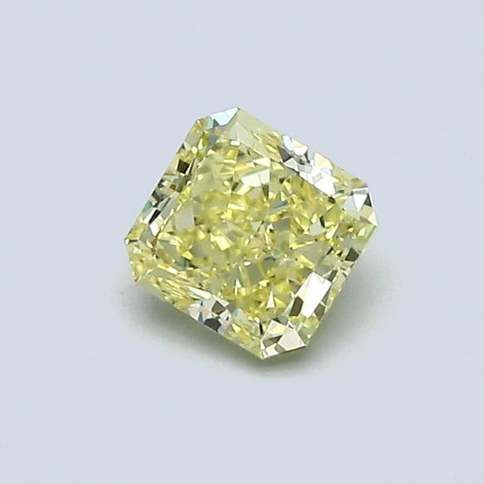 0.60 Carat Radiant Fancy Intense Yellowish Yellow Diamond, VS2 Clarity, GIA Certified