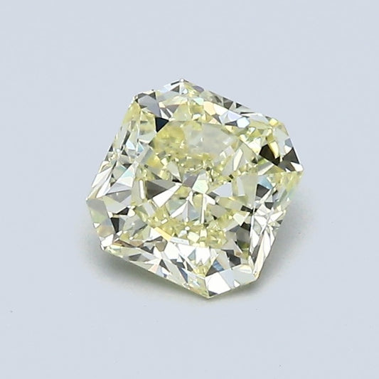 0.77 Carat Radiant Fancy Light Yellowish Yellow Diamond, VS1 Clarity, GIA Certified