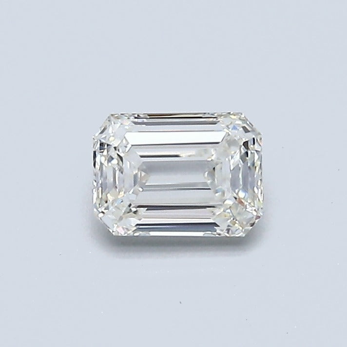0.50 Carat Emerald Diamond, I Color, VVS2 Clarity, GIA Certified