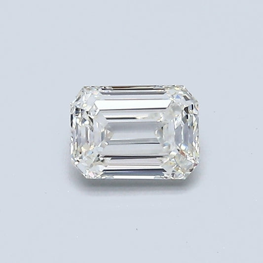 0.50 Carat Emerald Diamond, I Color, VVS2 Clarity, GIA Certified